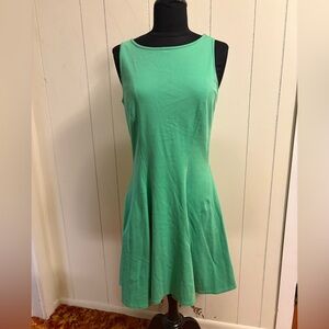 New York & Co Green Cotton Sleeveless Dress